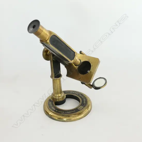 SMITH, BECK & BECK, LONDON UNIVERSAL MICROSCOPE No.3499, c.1863, IN MAHOG CASE